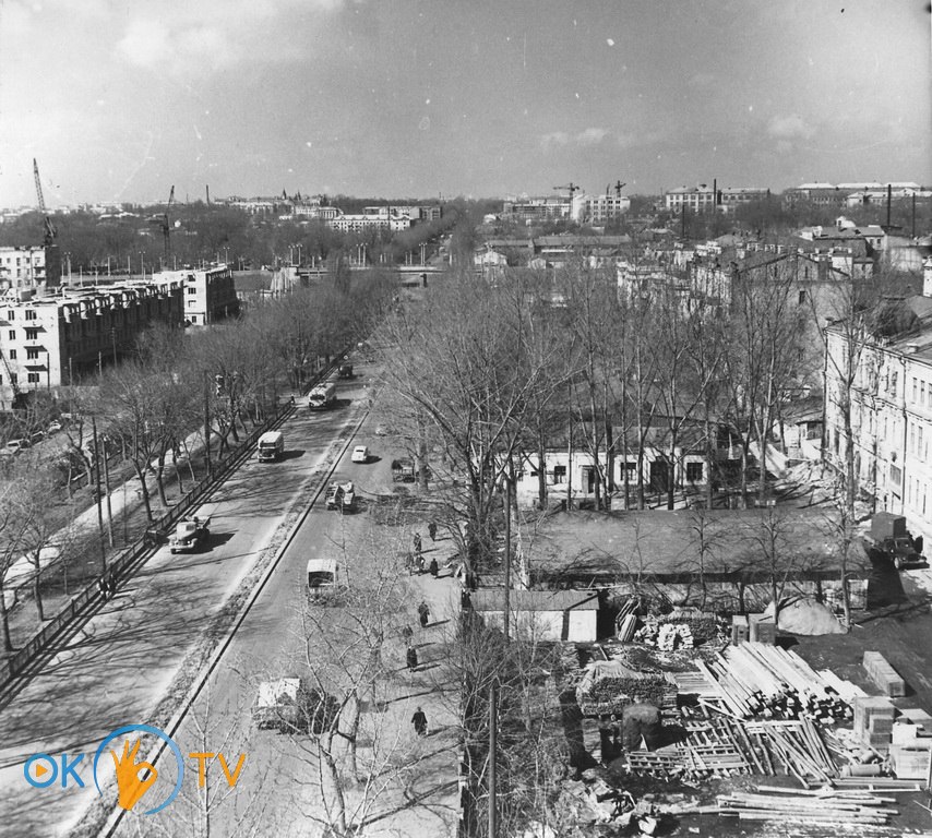 Конечная          часть          бульвара          Шевченко,          которая          со          временем          стала          началом          проспекта          Победы.          1960          год          