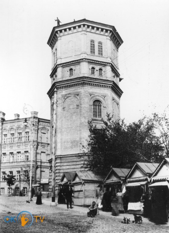 Водопроводная          башня          на          Трехсвятительской          улице.          1910-е          годы