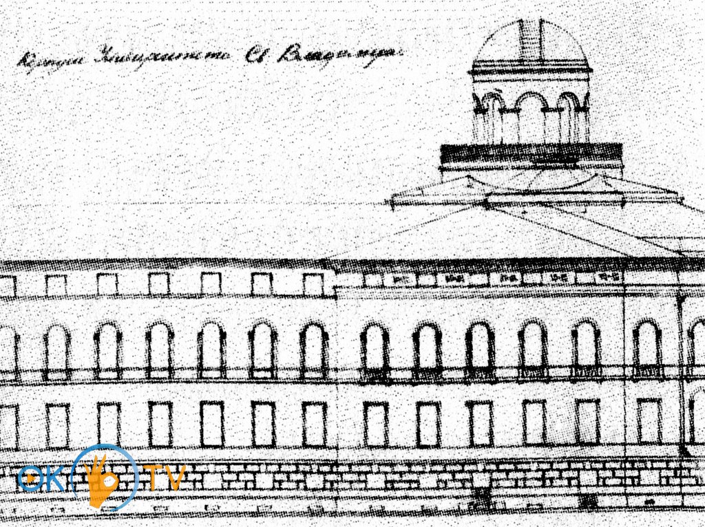 Ескіз          проекту          обсерваторії          в          головному          корпусі          Університету          св.          Володимира