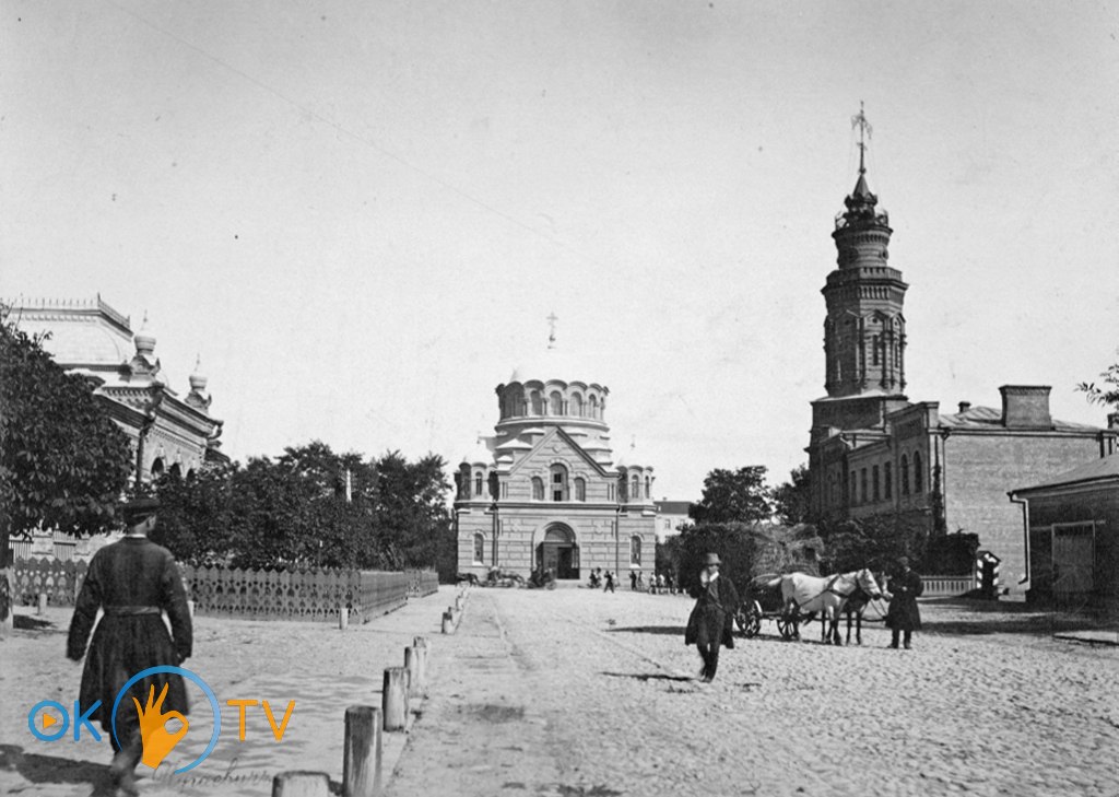 Александро-Невская          церковь          в          Мариинском          парке          напротив          Екатерининской          улицы.          1900-е          годы