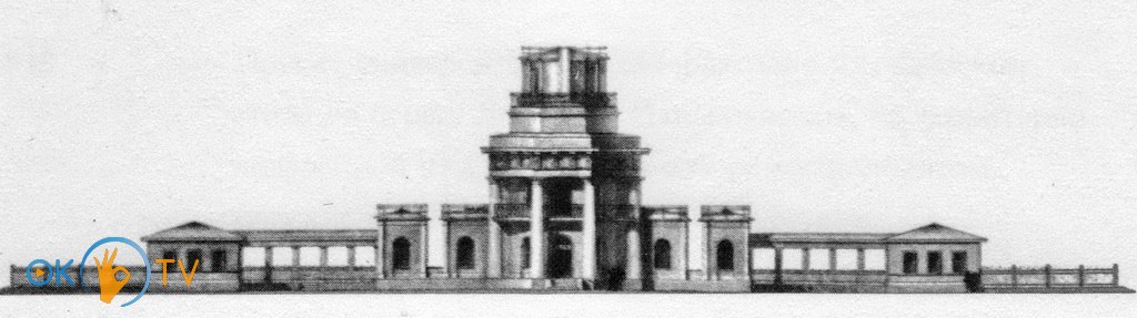 Первоначальный          вариант          чертежей          обсерватории.          1840          год