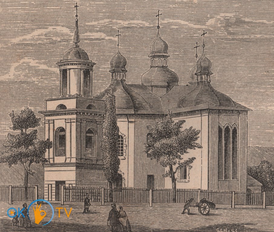 Церковь          Спаса          на          Берестове.          С          гравюры          ХІХ          века