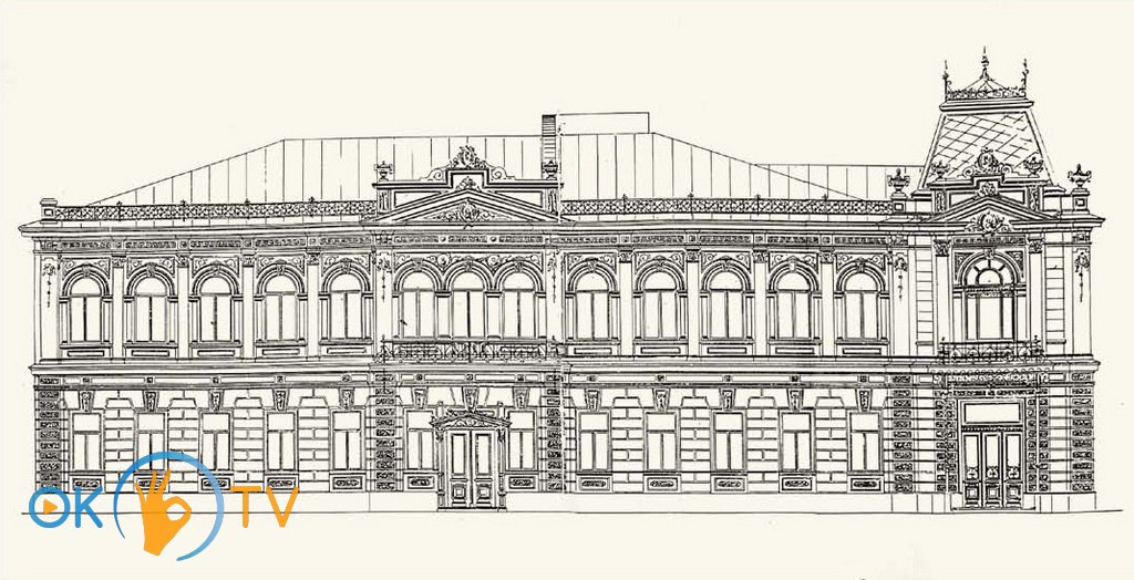 Проект          фасада          особняка          Маркуса          Закса.          1896          год