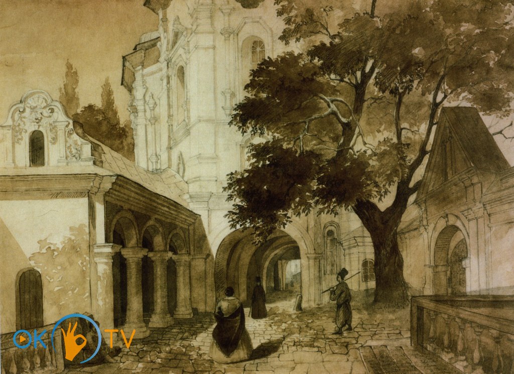 Церковь          Всех          Святых          в          Киево-Печерской          лавре.          Рисунок          Т.          Шевченко.          1846          год