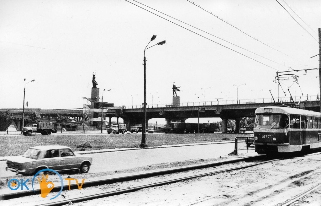Набережное          шоссе          и          Мост          метро.          1985          год