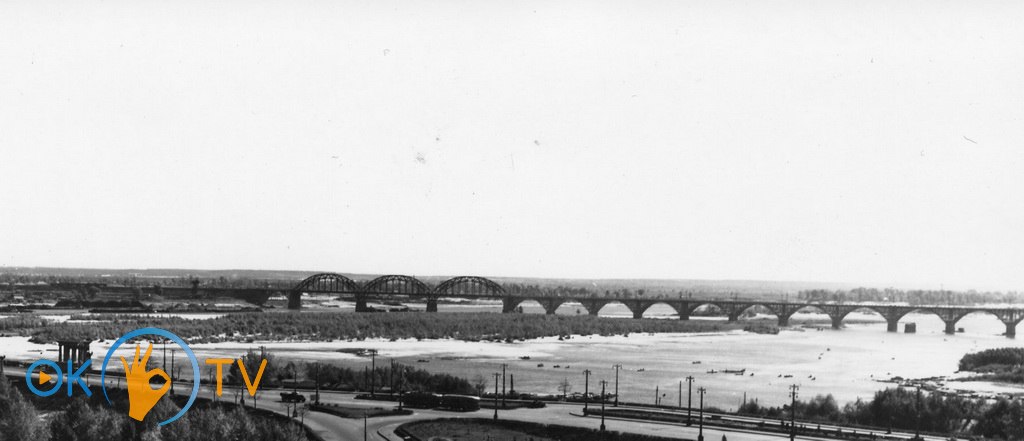 Дарницкий          железнодорожный          мост.          1959          год