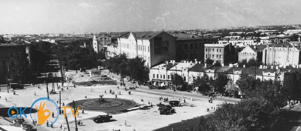 Львівська площа і початок вулиці Воровського (Бульварно-Кудрявскої). 1958 рік